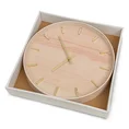 Dekoracyjny zegar ścienny, styl nowoczesny, o średnicy 30 cm - 30 x 4 x 30 cm - różowy 3