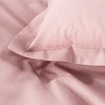 NOVA COLOUR Poszewka na poduszkę bawełniana z satynowym połyskiem i ozdobną kantą - 70 x 80 cm - pudrowy róż 2