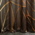 LIMITED COLLECTION Zasłona ALISMA 2 z miękkiego welwetu z motywem dużych liści CIEPŁO BRĄZÓW - 140 x 250 cm - brązowy 3