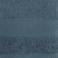 Ręcznik LORITA 50X90 cm bawełniany z żakardową bordiurą w stylu eko - 50 x 90 cm - ciemnoniebieski 2
