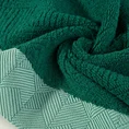Ręcznik z bawełny zdobiony geometrycznym motywem z żakardową bordiurą - 50 x 90 cm - ciemnozielony 5