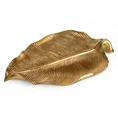 Patera dekoracyjna AMARI w kształcie liścia, złota - 31 x 19 x 3 cm - złoty 2