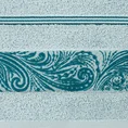 EUROFIRANY CLASSIC Ręcznik SYLWIA 1 z żakardową bordiurą tkaną w ornamentowy wzór - 50 x 90 cm - miętowy 2