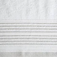 Ręcznik z ozdobną połyskującą bordiurą - 70 x 140 cm - biały 2