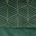 Zasłona z welwetu z ozdobnym pasem ze złotym nadrukiem w górnej części - 140 x 250 cm - zielony 7
