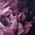 EUROFIRANY PREMIUM Komplet pościeli z naturalnej tkaniny z włóknem lyocell o jedwabistym dotyku z motywem kwiatowym - 220 x 200 cm - ciemnofioletowy 4