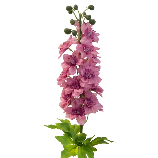 OSTRÓŻKA kwiat sztuczny dekoracyjny - dł. 80 cm dł. z kwiatami 33 cm śr. kwiat 6 cm - różowy