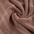 Ręcznik EMINA bawełniany z bordiurą podkreśloną klasycznymi paskami - 70 x 140 cm - ceglasty 5