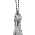 Dekoracyjny sznur ROSE do upięć z chwostem - 17 x 10 cm - srebrny 3