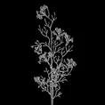 Zimowa gałązka ostrokrzewu obsypana srebrnym brokatem - 73 cm - srebrny 3