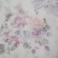ELLA LINE Komplet pościeli z wysokogatunkowej mieszanki włókien z motywem malowanych pędzlem kwiatów - 160 x 200 cm - biały 4