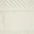REINA LINE Ręcznik z bawełny zdobiony wzorem w zygzaki z gładką bordiurą - 70 x 140 cm - kremowy 2
