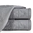 Ręcznik z ozdobną bordiurą - 50 x 90 cm - srebrny 1