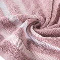 EUROFIRANY CLASSIC Ręcznik bawełniany GRACJA z ozdobną bordiurą w pasy - 70 x 140 cm - liliowy 5