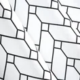 Zasłona JASIRA zdobiona geometrycznym czarnym wzorem na białym tle - 140 x 250 cm - biały/czarny 5