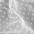 Firana JULITA z delikatnego tiulu w drobne kropki - 140 x 250 cm - biały 11