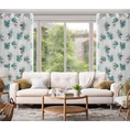 Dekoracja okienna LISA z etaminy w stylu eko z motywem kwiatowym - 140 x 260 cm - biały 4