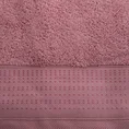 Ręcznik STELLA z bawełny z żakardową bordiurą z drobnymi punkcikami - 50 x 90 cm - pudrowy róż 2