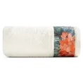 EUROFIRANY PREMIUM Ręcznik CHLOE z bordiurą z kwiatowym nadrukiem - 70 x 140 cm - kremowy 3