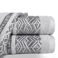 PIERRE CARDIN Ręcznik TEO w kolorze srebrnym, z żakardową bordiurą - 50 x 100 cm - srebrny 1