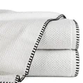 Ręcznik MABEL z kontrastującym obszyciem na krawędzi - 50 x 90 cm - biały 1