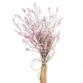 TRAWA OZDOBNA bukiet mały, kwiat sztuczny dekoracyjny - dł. 34 cm dł. z kwiatami 20 cm - jasnoróżowy 1