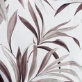 Zasłona ELIA z nadrukiem brązowych liści na białym tle z lekkiej mikrofibry - 140 x 250 cm - brązowy 8