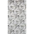 Zasłona RODOS z miękkiego welwetu z nadrukiem egzotycznych liści ze srebrnymi elementami - 140 x 270 cm - biały 9