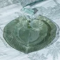 TERRA COLLECTION Patera MONTENEGRO ze szkła artystycznego w kształcie liścia - 22 x 20 x 2 cm - zielony 4