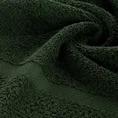 Ręcznik VILIA z puszystej i wyjątkowo grubej przędzy bawełnianej  podkreślony ryżową bordiurą - 70 x 140 cm - ciemnozielony 5