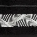EUROFIRANY CLASSIC Ręcznik SYLWIA 2 z żakardową bordiurą z falującym wzorem - 50 x 90 cm - czarny 2