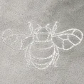 Koc STELA miękki i miły w dotyku z błyszczącym nadrukiem z motywem pszczoły - 150 x 200 cm - srebrny 2