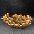Liść - patera ceramiczna złota - 44 x 35 x 15 cm - złoty 1