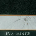 EVA MINGE Ręcznik EVA 5 z puszystej bawełny z bordiurą zdobioną designerskim nadrukiem - 70 x 140 cm - ciemnozielony 2