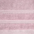 Ręcznik z welurową bordiurą przetykaną błyszczącą nicią - 50 x 90 cm - liliowy 2