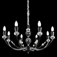 Lampa ośmioramienna MELBA z kryształami - ∅ 71 x 120 cm - srebrny 9