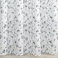Zasłona z lekkiej etaminy z dodatkiem błyszczącej nici i kwiatowym nadrukiem - 140 x 250 cm - biały 3