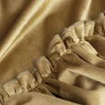 Zasłona CHARLOTTE 1 z miękkiego i miłego w dotyku welwetu z czterema falbanami,  gramatura 200 g/m2 - 140 x 270 cm - miodowy 11