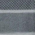 EUROFIRANY PREMIUM Ręcznik CALEB z bawełny frotte o strukturze drobnej krateczki - 70 x 140 cm - stalowy 2