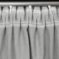 Zasłona LENA z falbaną z tkaniny o płóciennym splocie - 140 x 270 cm - srebrny 9