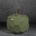 Figurka ceramiczna APEL - jabłko o geometrycznych kształtach - 13 x 13 x 10 cm - zielony 1