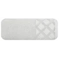 DIVA LINE Ręcznik TOBI w kolorze srebrnym, z żakardową bordiurą z geometrycznym, welurowym wzorem - 70 x 140 cm - srebrny 3