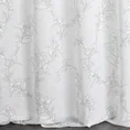 Zasłona FIORE z półprzezroczystej matowej tkaniny z graficznym kwiatowym motywem - 140 x 250 cm - biały 3
