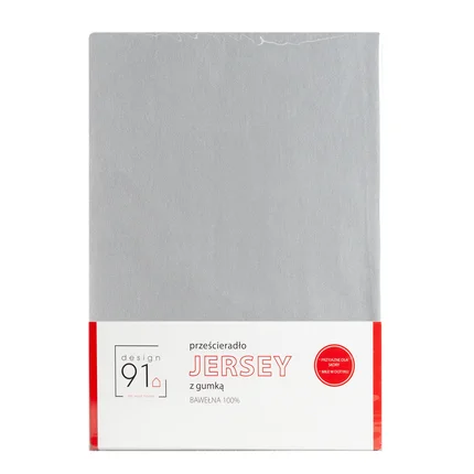 DESIGN 91 Prześcieradło z bawełny JERSEY z gumką, gramatura 125 g/m2 DESIGN 91 Prześcieradło z bawełny JERSEY z gumką, gramatura 125 g/m2 - 120 x 200 x 25 cm