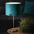 Lampa stołowa EZRA z welwetowym abażurem - ∅ 27 x 46 cm - turkusowy 5