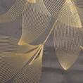 REINA LINE pościel HAFT  z satyny bawełnianej zdobiona haftowanymi liśćmi - 160 x 200 cm - stalowy 4