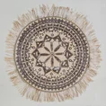 Obraz ORAMENTS kolaż z okrągłym ornamentem w stylu boho - 60 x 60 cm - beżowy 1