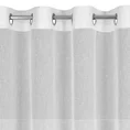 Firana MARISA w stylu eko z etaminy z ozdobnym ażurowym pasem - 140 x 250 cm - biały 6