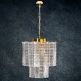 Lampa DALIA z prostokątnymi szklanymi zawieszkami - ∅ 32 x 40 cm - złoty 5