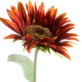 SŁONECZNIK kwiat sztuczny dekoracyjny z płatkami z jedwabistej tkaniny - ∅ 12 x 74 cm - brązowy 2